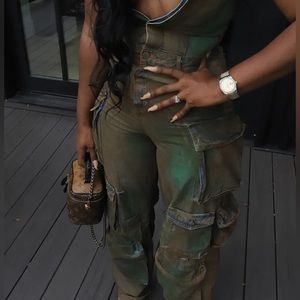 Tie Dye Cargo Jumpsuit